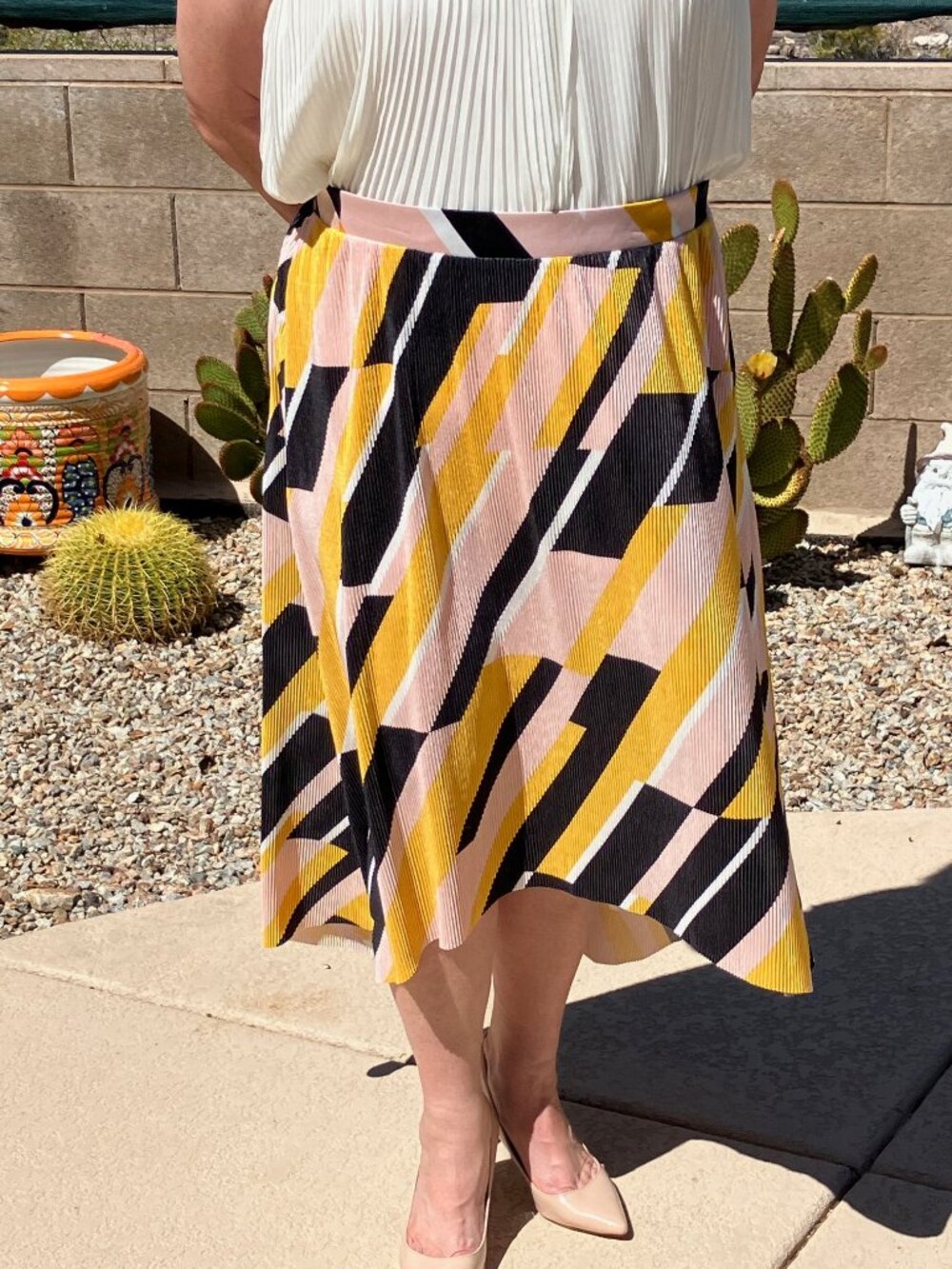 NEW W/ TAG: Lane Bryant Hi Low Pleated Flowy Skirt 18-20 - Picture 3 of 7
